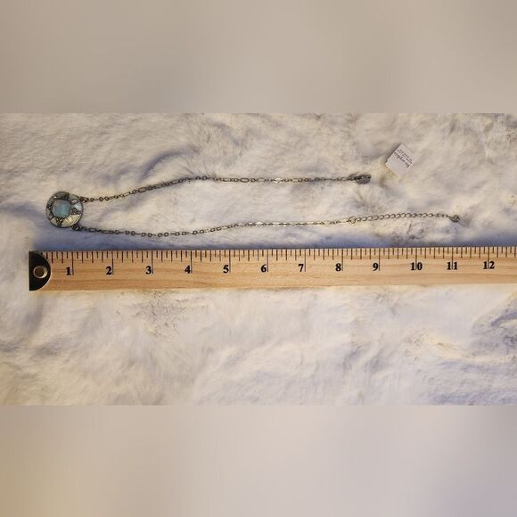 NWTβLia Sophia "Mint Meltaway" & Rhinestone Silver Necklace - Picture 2 of 4